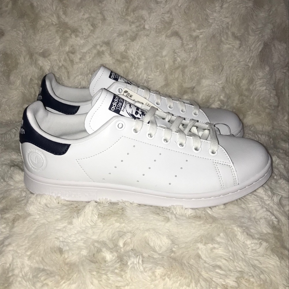 Adidas Stan Smith Vegan Leather White Navy